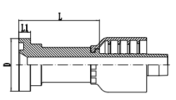 SAE法兰3000PSI⼀体式接头